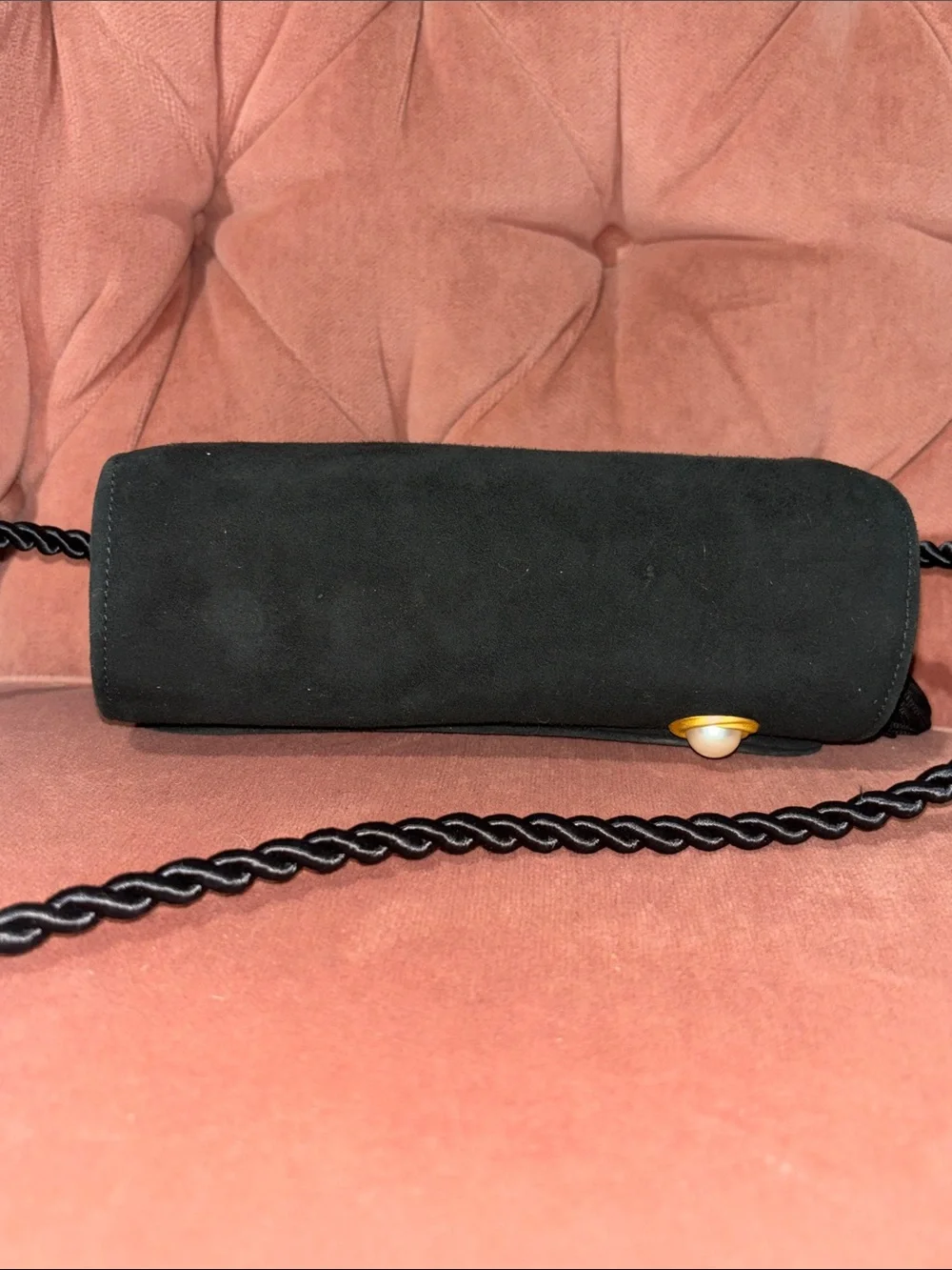 Vintage Susan Gail evening bag pearl detail small crossbody elegant timeless - Picture 4 of 15
